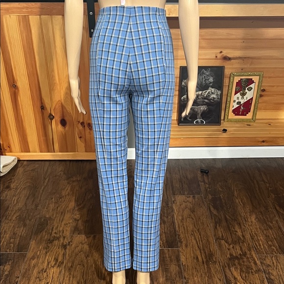 Ann Taylor Men's Blue Checkered Pants - Picture 2 of 8